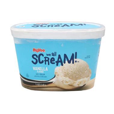 slide 1 of 1, Hy-Vee We All Scream Vanilla, 48 oz