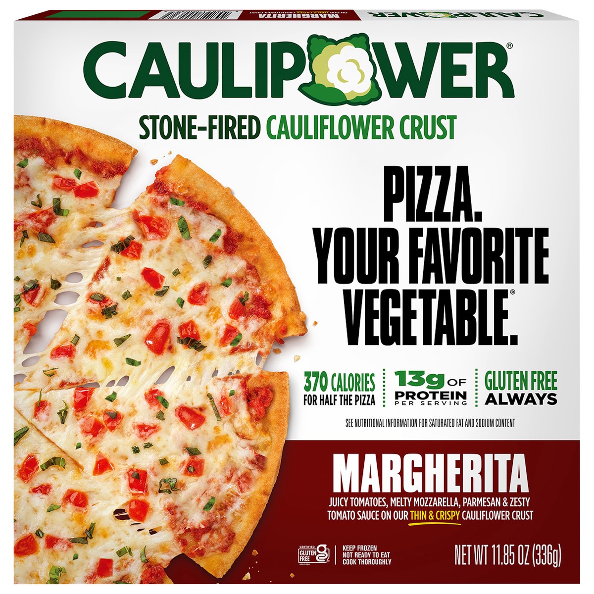 slide 1 of 7, Caulipower Margherita Stone-Fired Cauliflower Crust Pizza, 11.85 oz, 10.9 oz