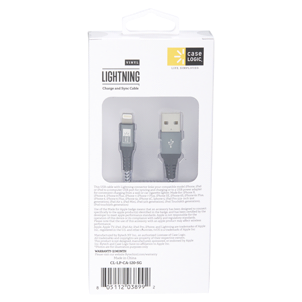 slide 20 of 29, Case Logic Lightning USB Cable, 6 ft