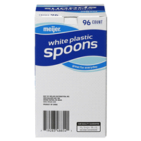 slide 3 of 5, Meijer Plastic Spoons, White, 96 ct