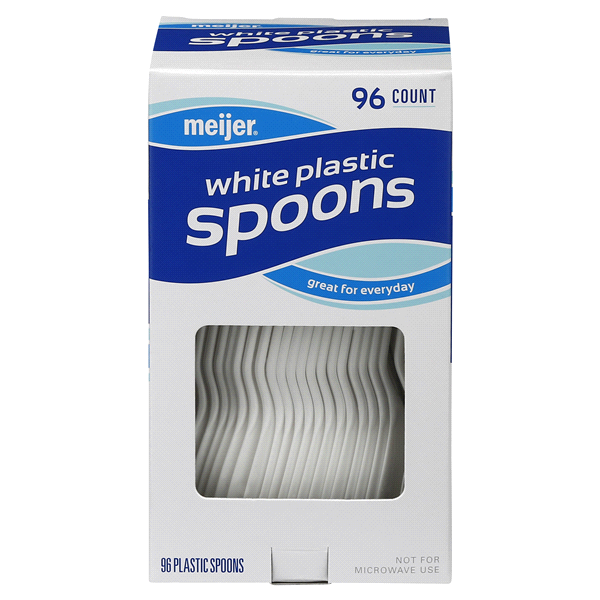 slide 1 of 1, Meijer Plastic Spoons, 96 ct