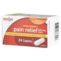 slide 7 of 29, Meijer Extra Strength Acetaminophen Caplets, 500 mg, 24 ct