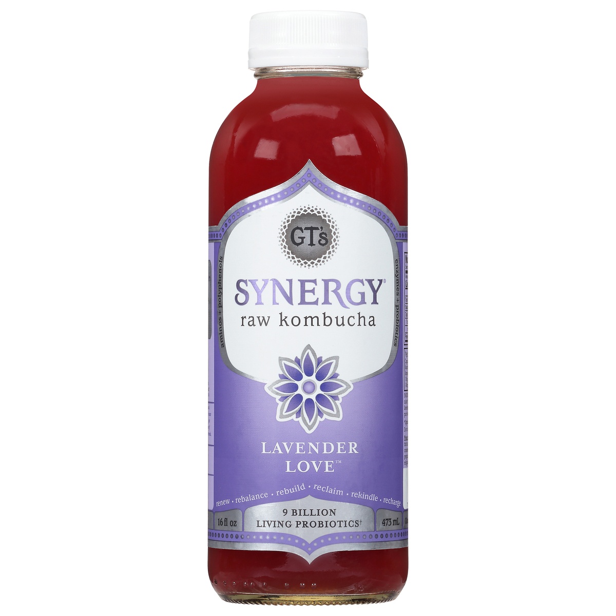 slide 1 of 1, GT's Lavender Love Raw Kombucha 16 fl oz, 16 fl oz