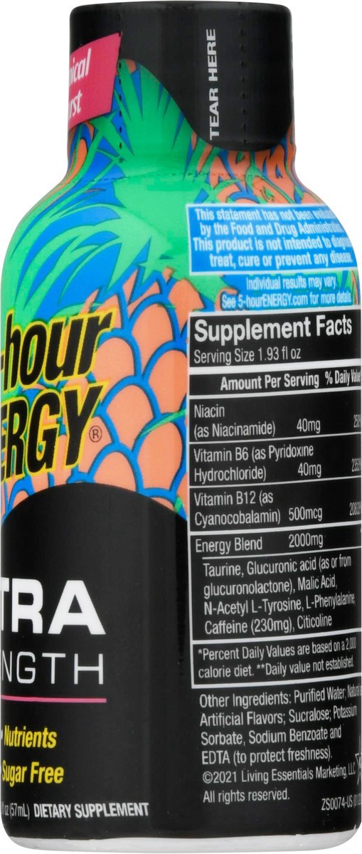 slide 3 of 14, 5-hour ENERGY, Extra Strength, Tropical Burst, Shot, 1.93 oz, 1.93 fl oz