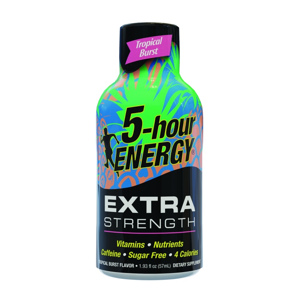 slide 1 of 1, 5-hour ENERGY Shot, Extra Strength, Tropical Burst, 1 ct