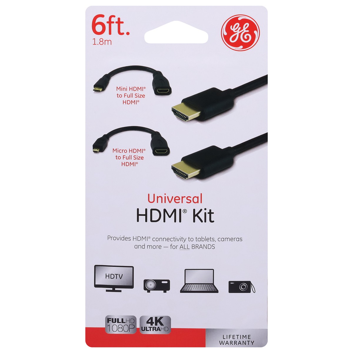 slide 1 of 9, GE 6 Feet Universal HDMI Kit 1 ea, 1 ct