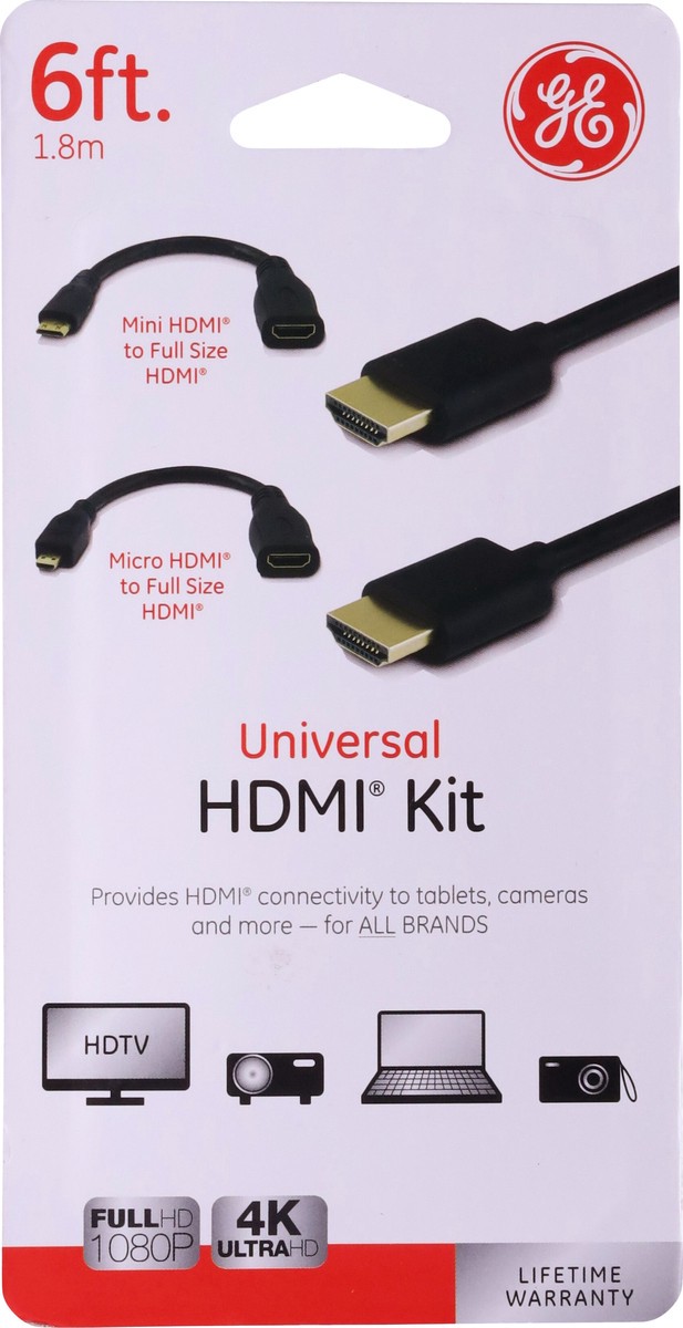 slide 5 of 9, GE 6 Feet Universal HDMI Kit 1 ea, 1 ct