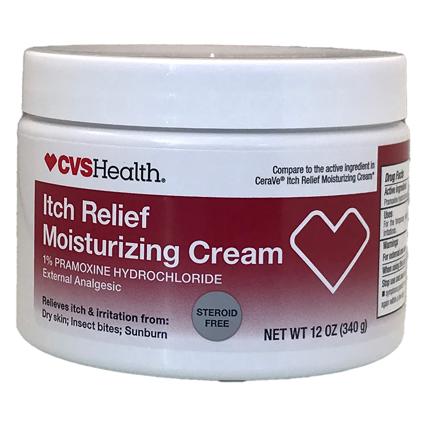slide 1 of 1, CVS Health Itch Relief Moisturizing Cream, 12 Oz, 1 ct