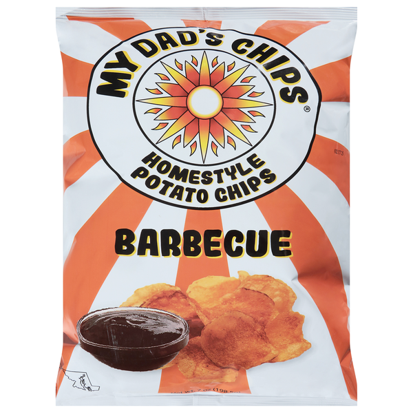 slide 1 of 1, My Dads Chips Bbq, 7 oz