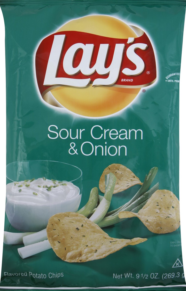 slide 5 of 6, Lay's Sour Cream & Onion Flavored Potato Chips, 9.5 oz