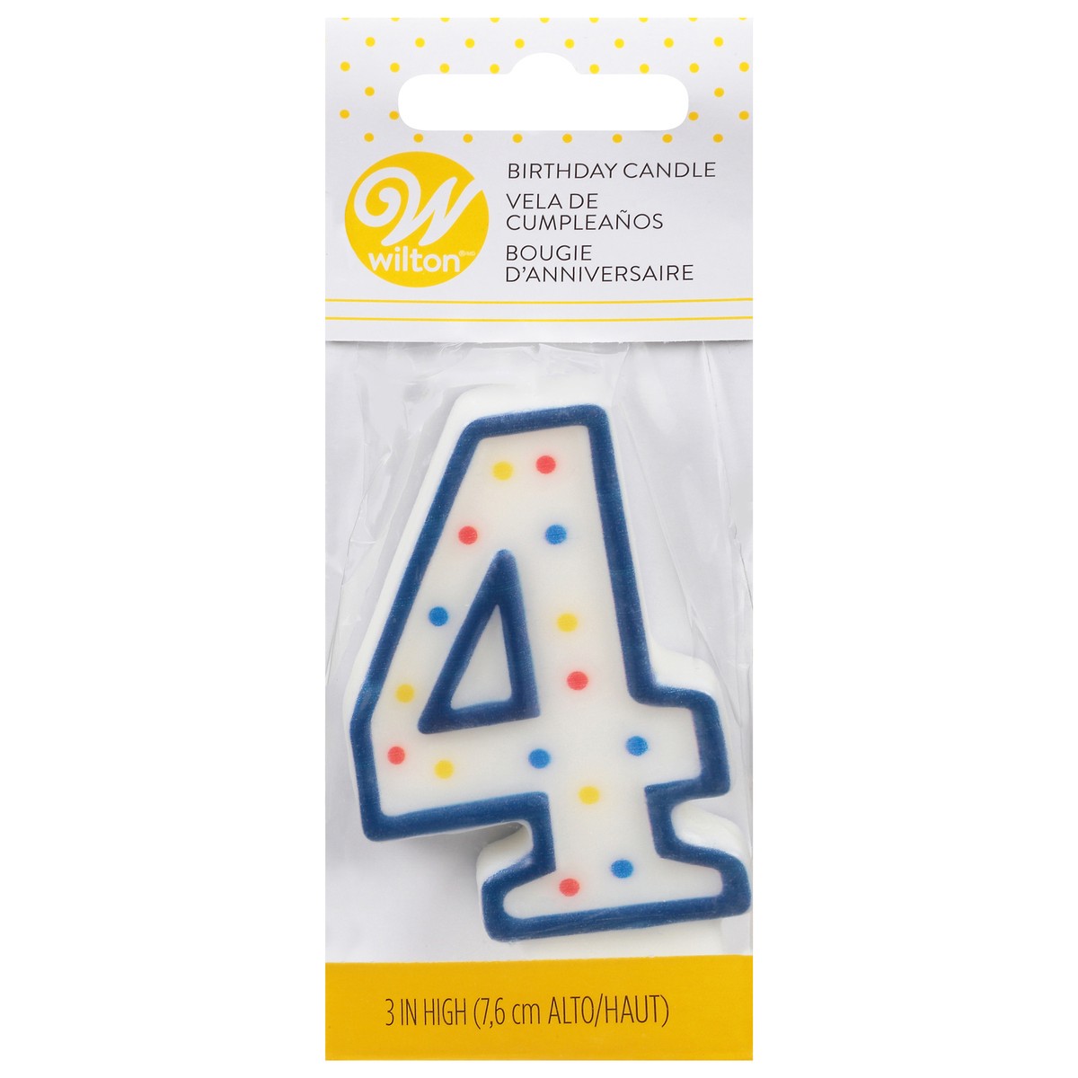 slide 6 of 9, Wilton 4 Birthday Candle 3 Inch 1 ea, 1 ct