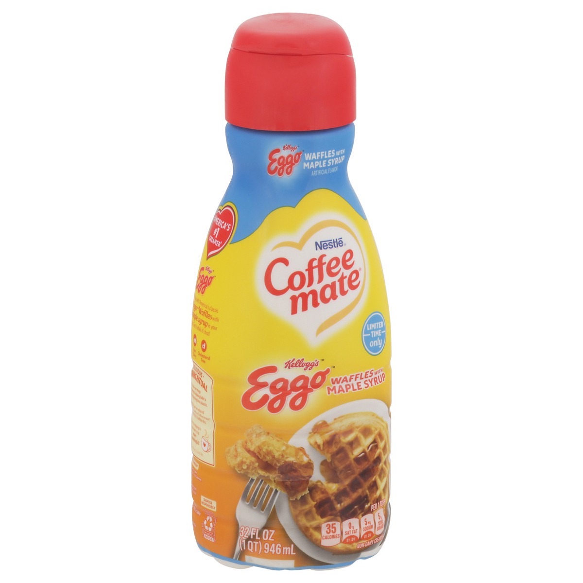 slide 12 of 14, Coffee mate Kellogg's Eggo Waffles with Maple Syrup Liquid Coffee Creamer, 32 oz
