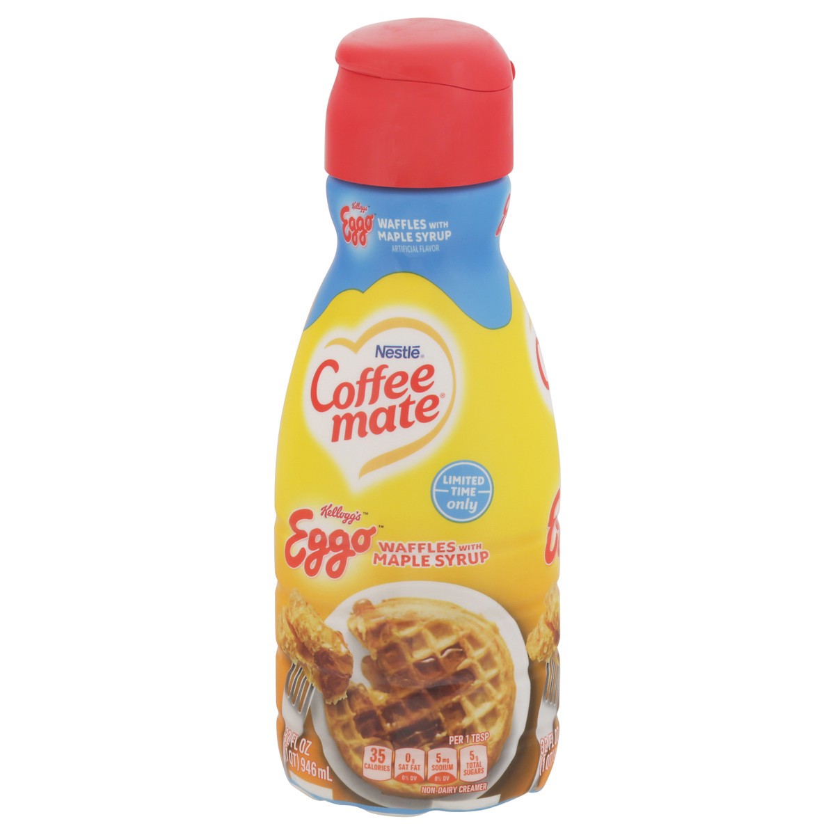 slide 2 of 14, Coffee mate Kellogg's Eggo Waffles with Maple Syrup Liquid Coffee Creamer, 32 oz