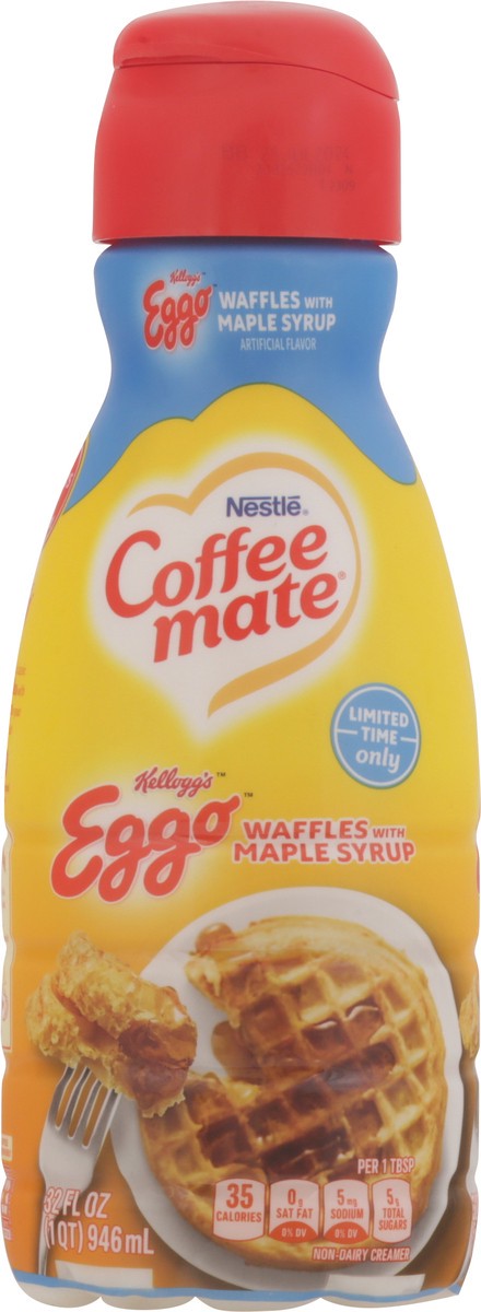 slide 10 of 14, Coffee mate Kellogg's Eggo Waffles with Maple Syrup Liquid Coffee Creamer, 32 oz