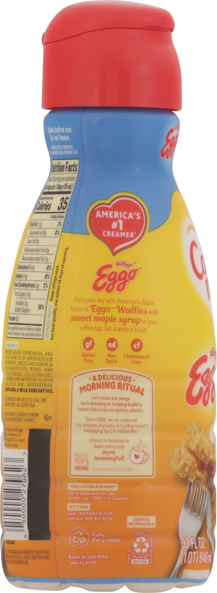 slide 11 of 14, Coffee mate Kellogg's Eggo Waffles with Maple Syrup Liquid Coffee Creamer, 32 oz