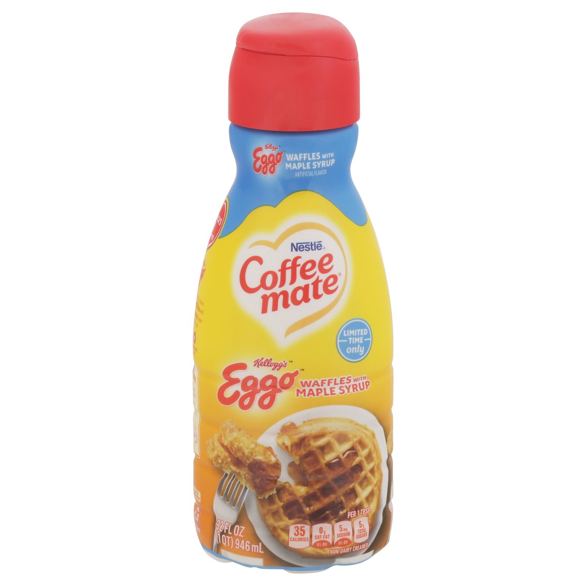 slide 7 of 14, Coffee mate Kellogg's Eggo Waffles with Maple Syrup Liquid Coffee Creamer, 32 oz
