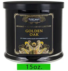 Tuscany Candle Homme Heritage Collection Soy Blend Candle, Golden Oak