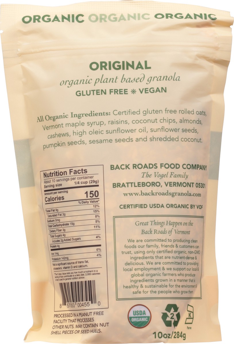 slide 3 of 14, Back Roads Organic Plant Based Original Granola 10 oz, 10 oz