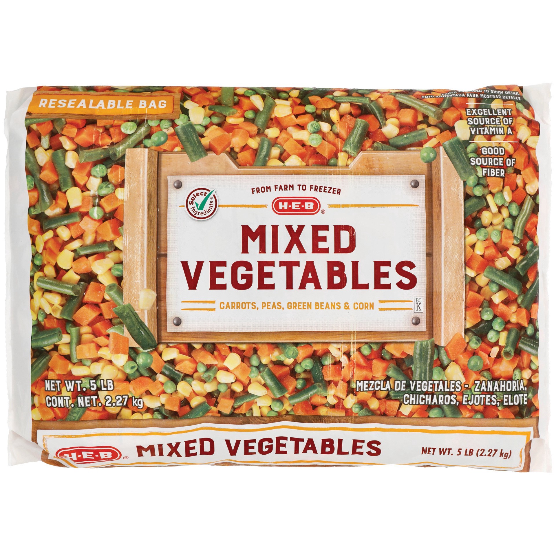 slide 1 of 1, H-E-B Frozen Mixed Vegetables - Texas Size Pack, 80 oz