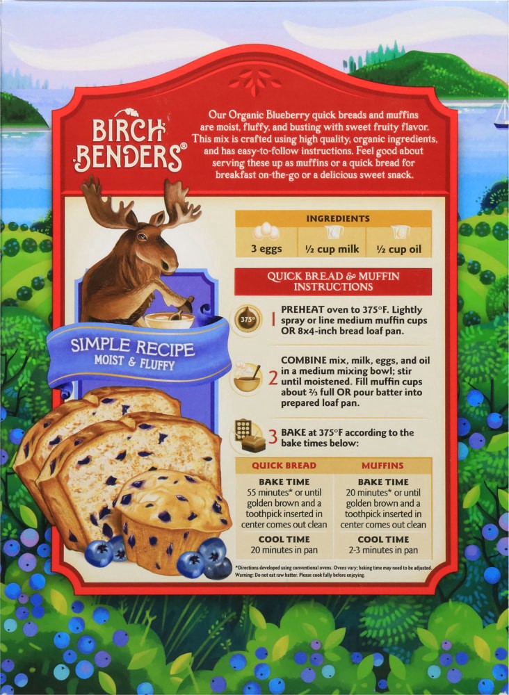 slide 5 of 6, Birch Benders® Organic Blueberry Muffin Mix, 13.5 oz