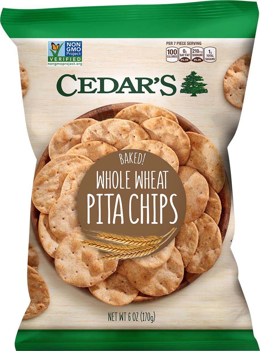 slide 2 of 2, Cedar's Whole Wheat Pita Chips, 6 oz