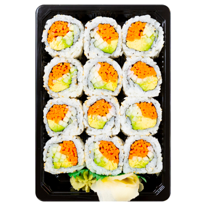 slide 1 of 2, Hissho Sushi Veggie Roll, 7 oz