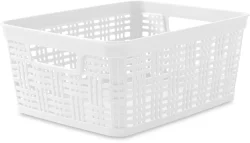 Everyday Living Small White Storage Basket