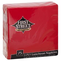 First Street Artstyle 3 Ply Classic Red Napkin