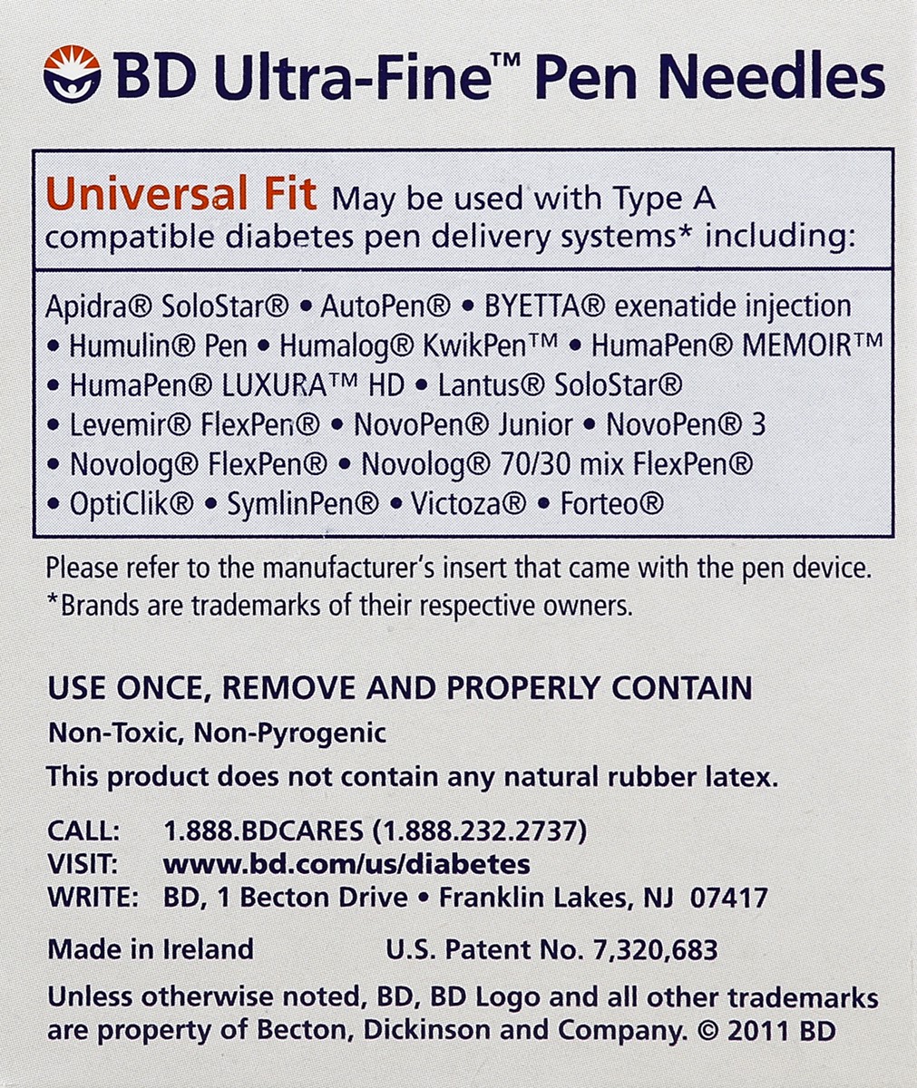 slide 6 of 7, Bd Uf Iii Pen Needles - 100 CT, 100 ct