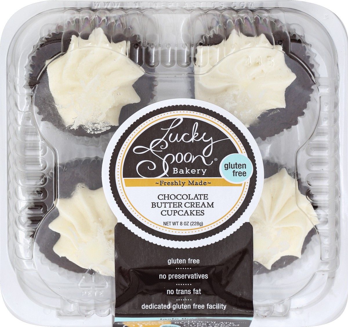 slide 2 of 4, Lucky Spoon Bakery Lucky Spoon Cupcake With Van Buttercr Chocolate - 8 Oz, 8 oz