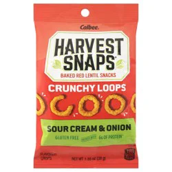 Calbee Harvest Snaps Crunchy Loops Sour Cream & Onion 1.35 oz