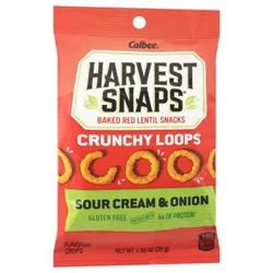 Calbee Harvest Snaps Crunchy Loops Sour Cream & Onion