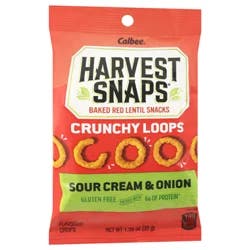 Calbee Harvest Snaps Crunchy Loops Sour Cream & Onion