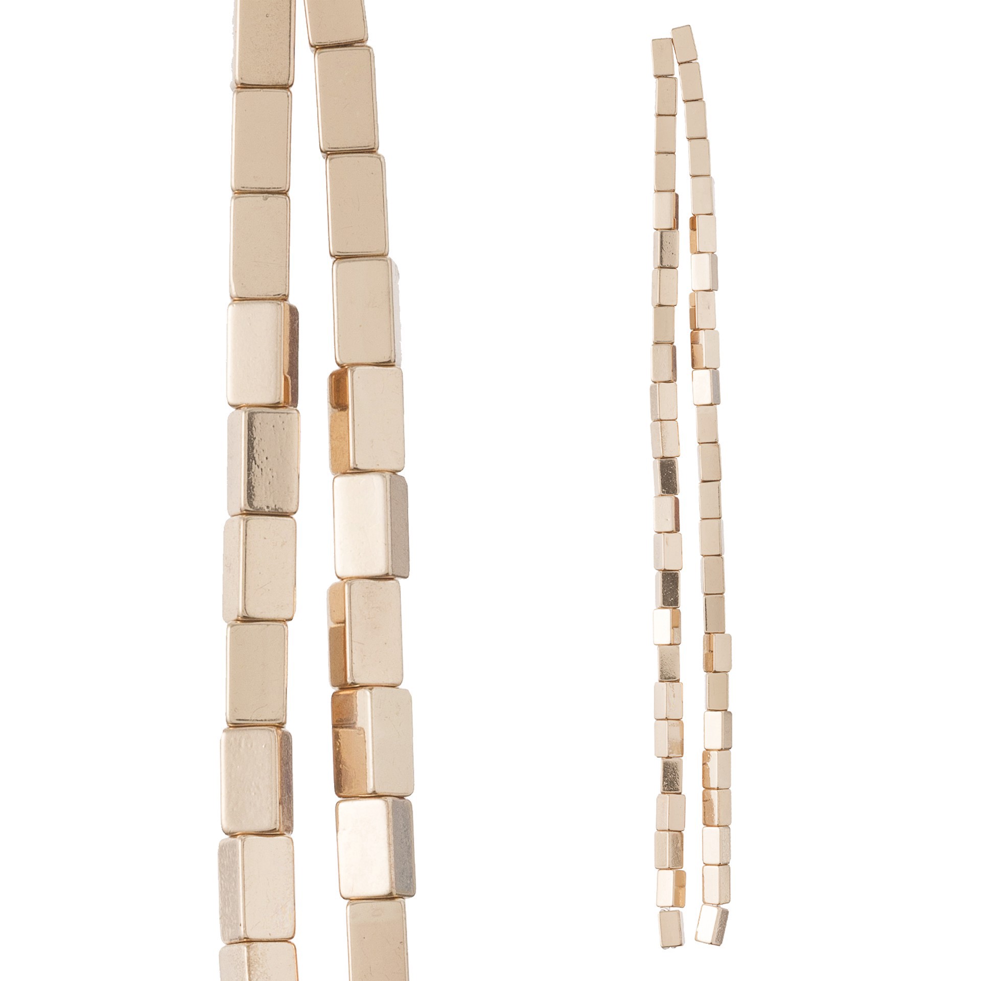 slide 3 of 5, Gold Hematite Square Beads, 5mm By Bead Landing, 5 mm