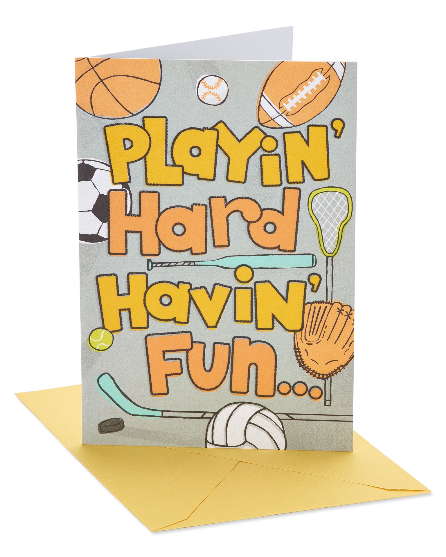 slide 1 of 5, American Greetings always hits a grand slam when it comes to celebrating someone special, including this children''s birthday card. With festive bubble lettering and a fun sports design, it''s sure to put a smile on any little aspiring athlete''s face., 1 ct