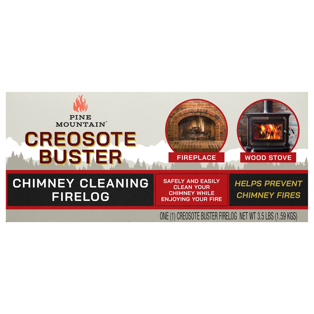 slide 5 of 10, Pine Mountain First Alert Creosote Buster Firelog, 3.5 lb