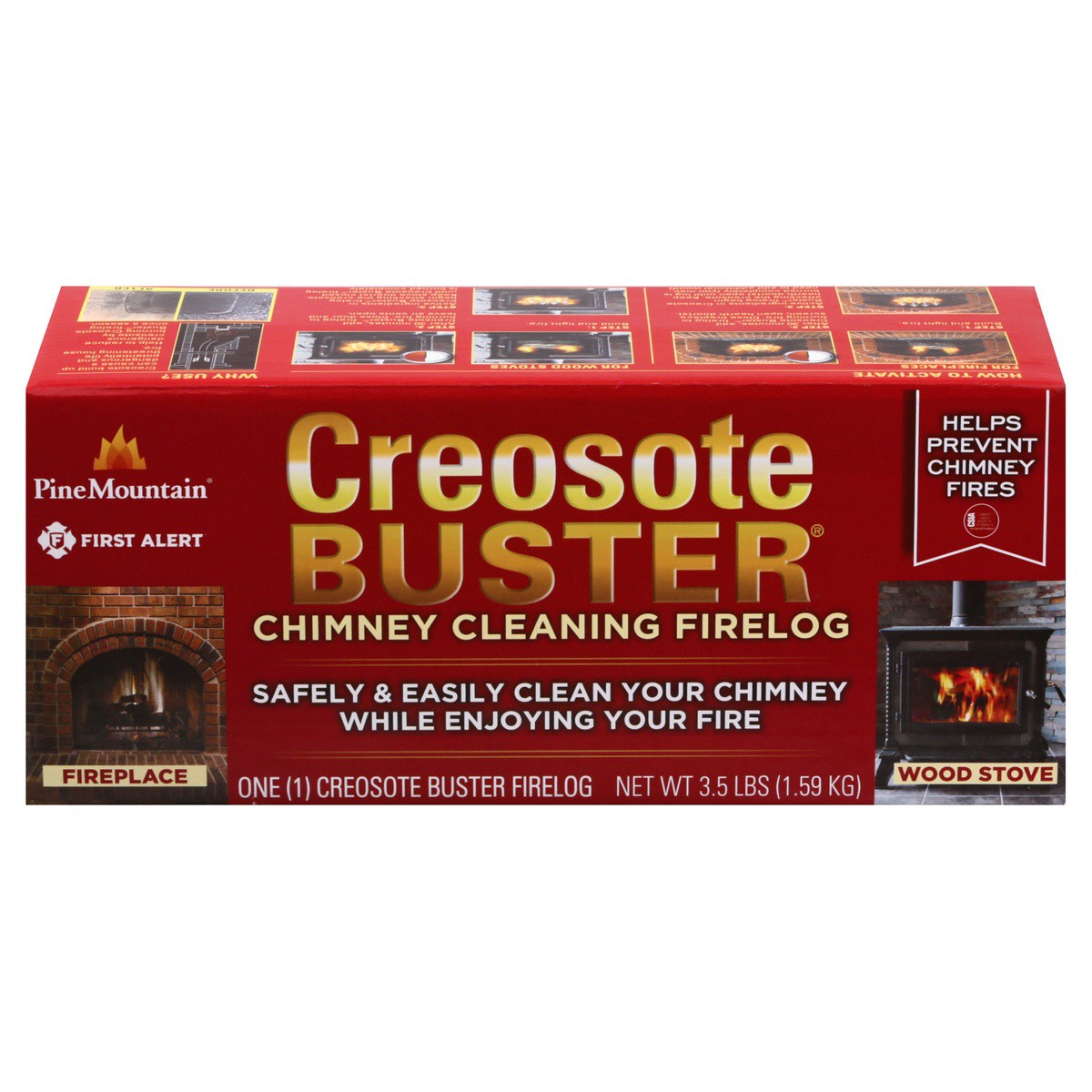 slide 1 of 10, Pine Mountain First Alert Creosote Buster Firelog, 3.5 lb