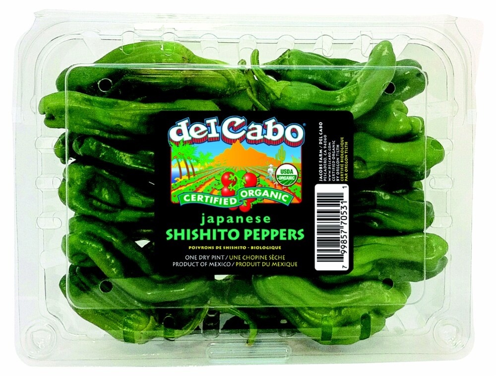 slide 1 of 1, del Cabo Organic Japanese Shishito Peppers, 10 oz