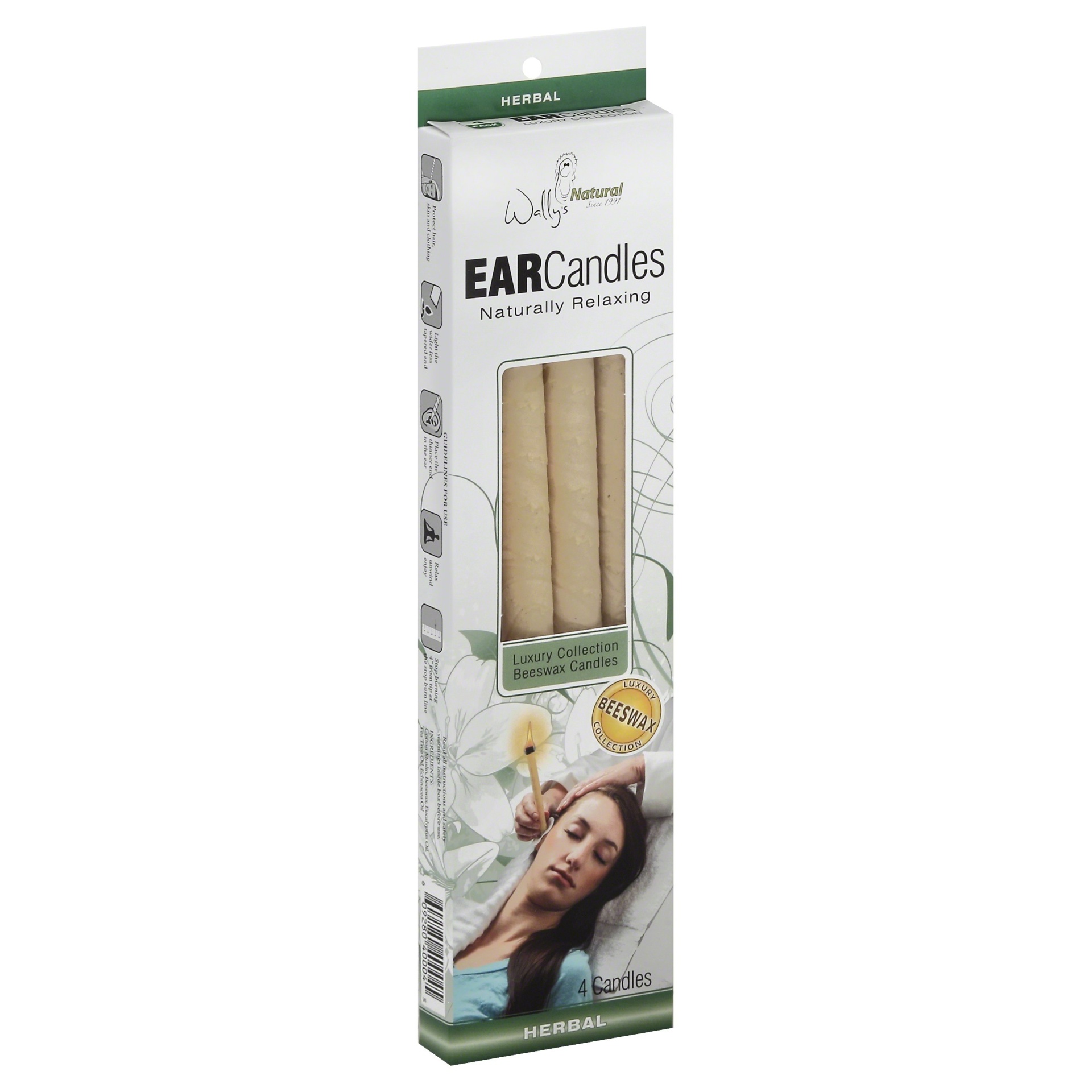 slide 1 of 1, Wally's Herbal Beeswax Ear Candles, 4 ct