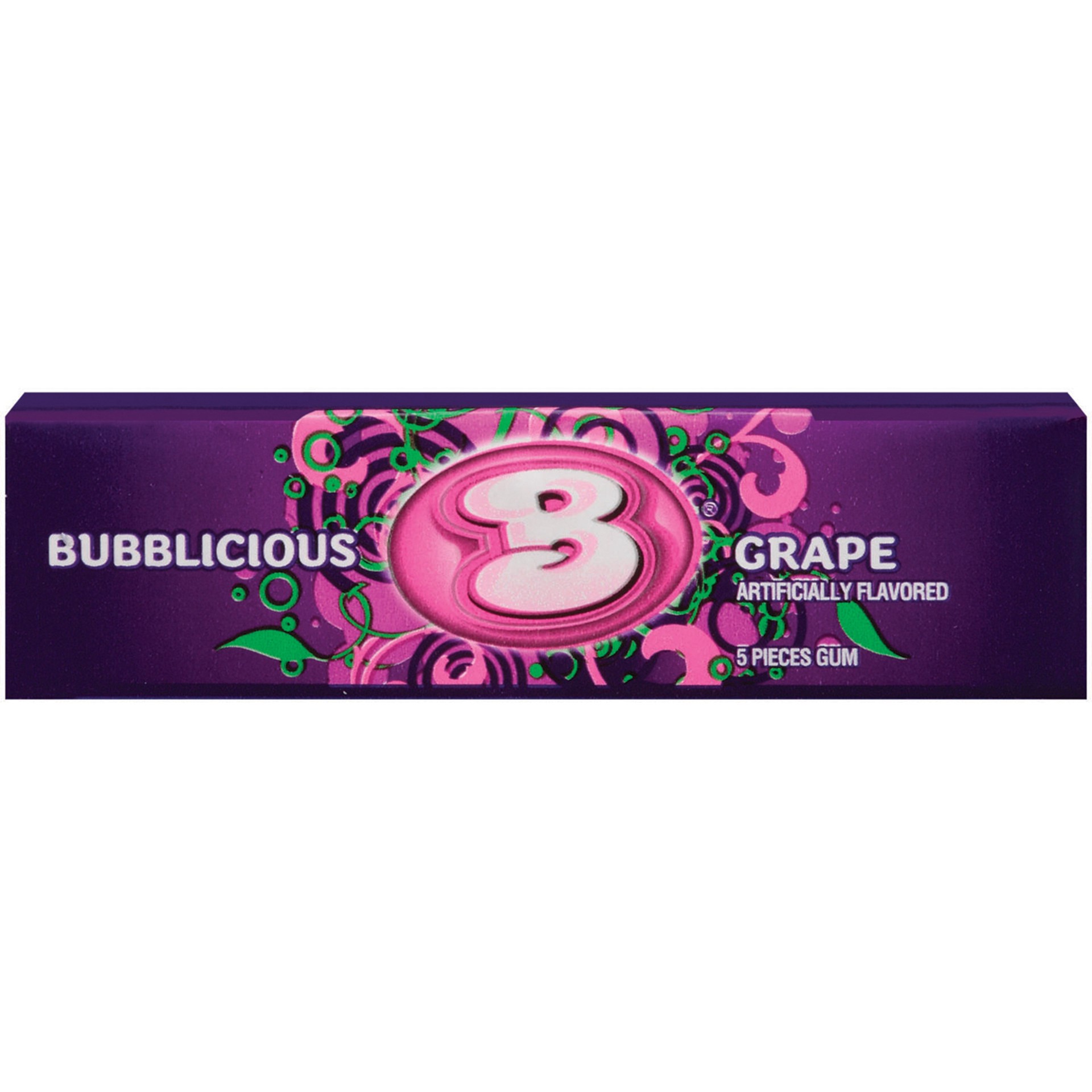 slide 1 of 5, Bubblicious Gonzo Grape Bubble Gum (5 piece), 0.09 lb