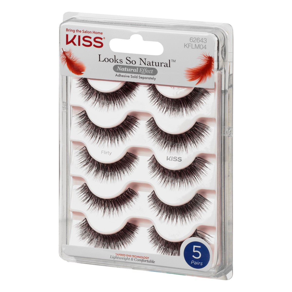 slide 3 of 9, Kiss Looks So Natural Flirty Lashes 5 ea, 1 ct