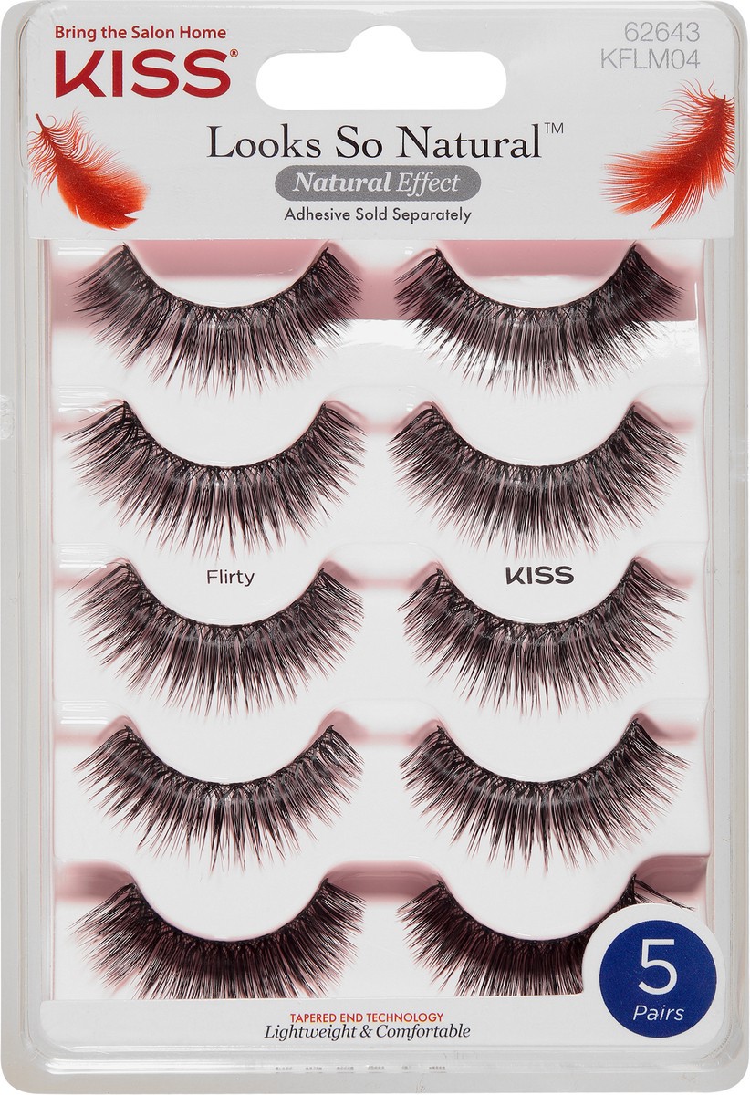 slide 6 of 9, Kiss Looks So Natural Flirty Lashes 5 ea, 1 ct