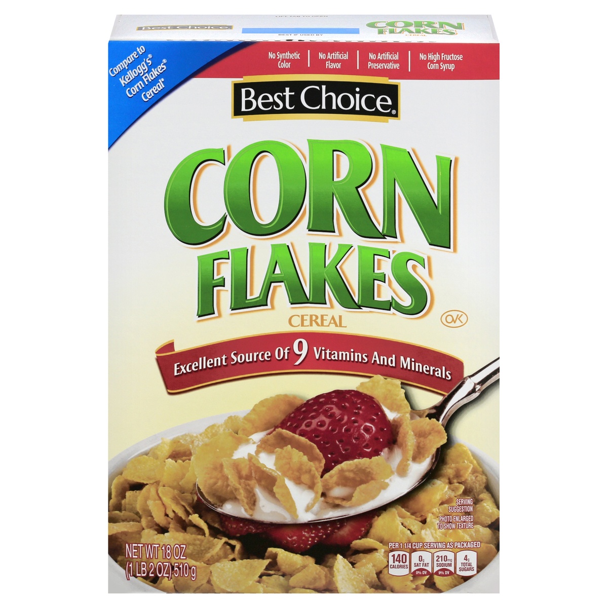 slide 1 of 1, Best Choice Corn Flakes, 18 oz