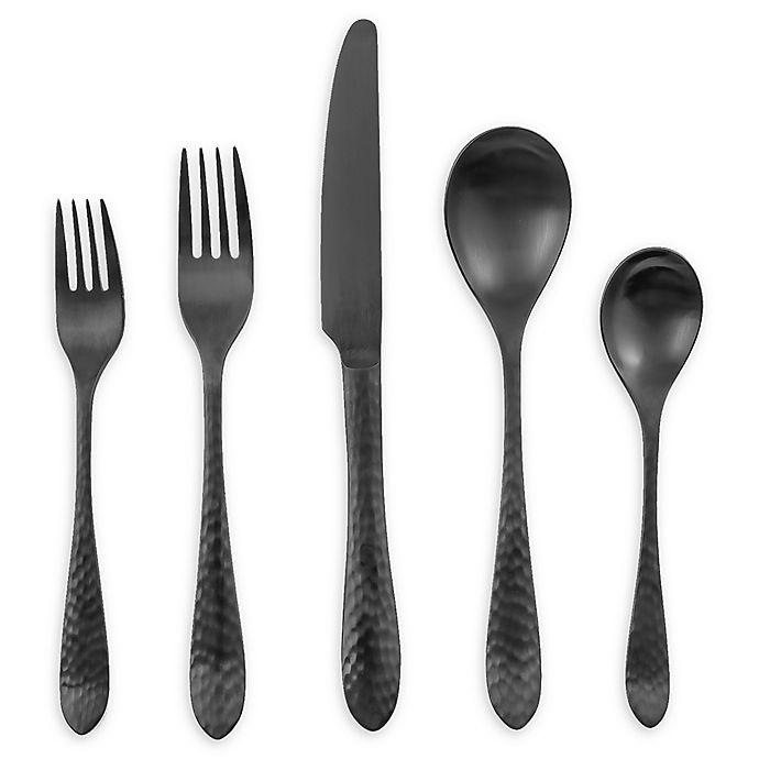 slide 1 of 1, Cambridge Meridian Hammered Flatware Set, 5 ct