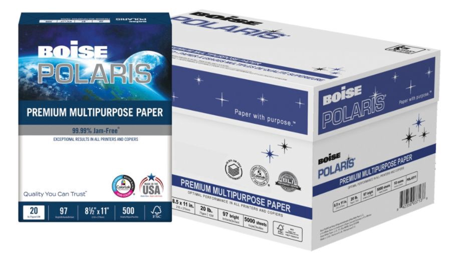 slide 2 of 2, Boise Polaris Premium Multipurpose Paper - White Per Carton), 20 lb