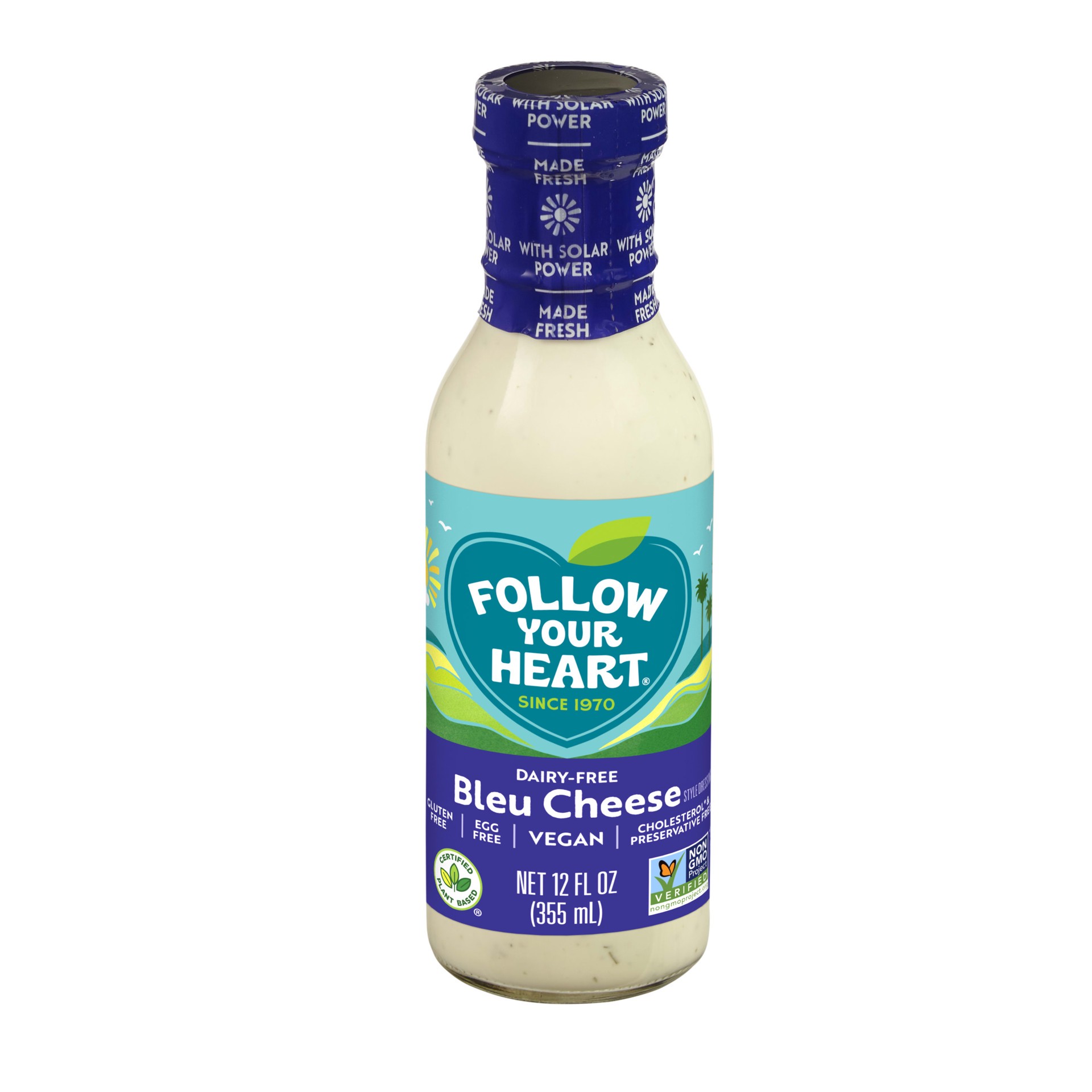 slide 1 of 5, Follow Your Heart High Omega Vegan Bleu Cheese Dressing, 12 oz