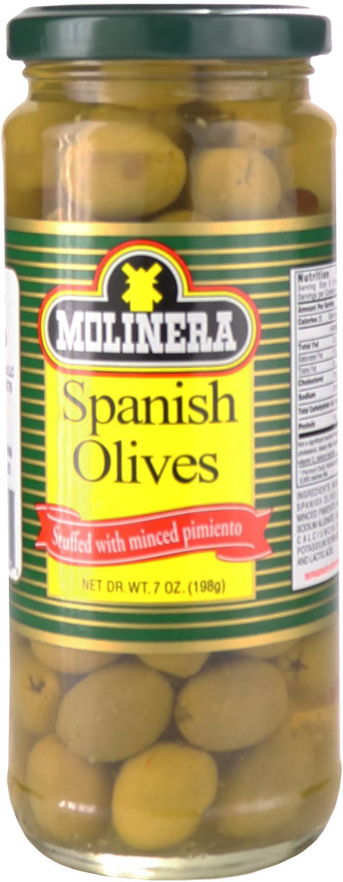 slide 1 of 1, Molinera Stuffed Olives, 7 oz