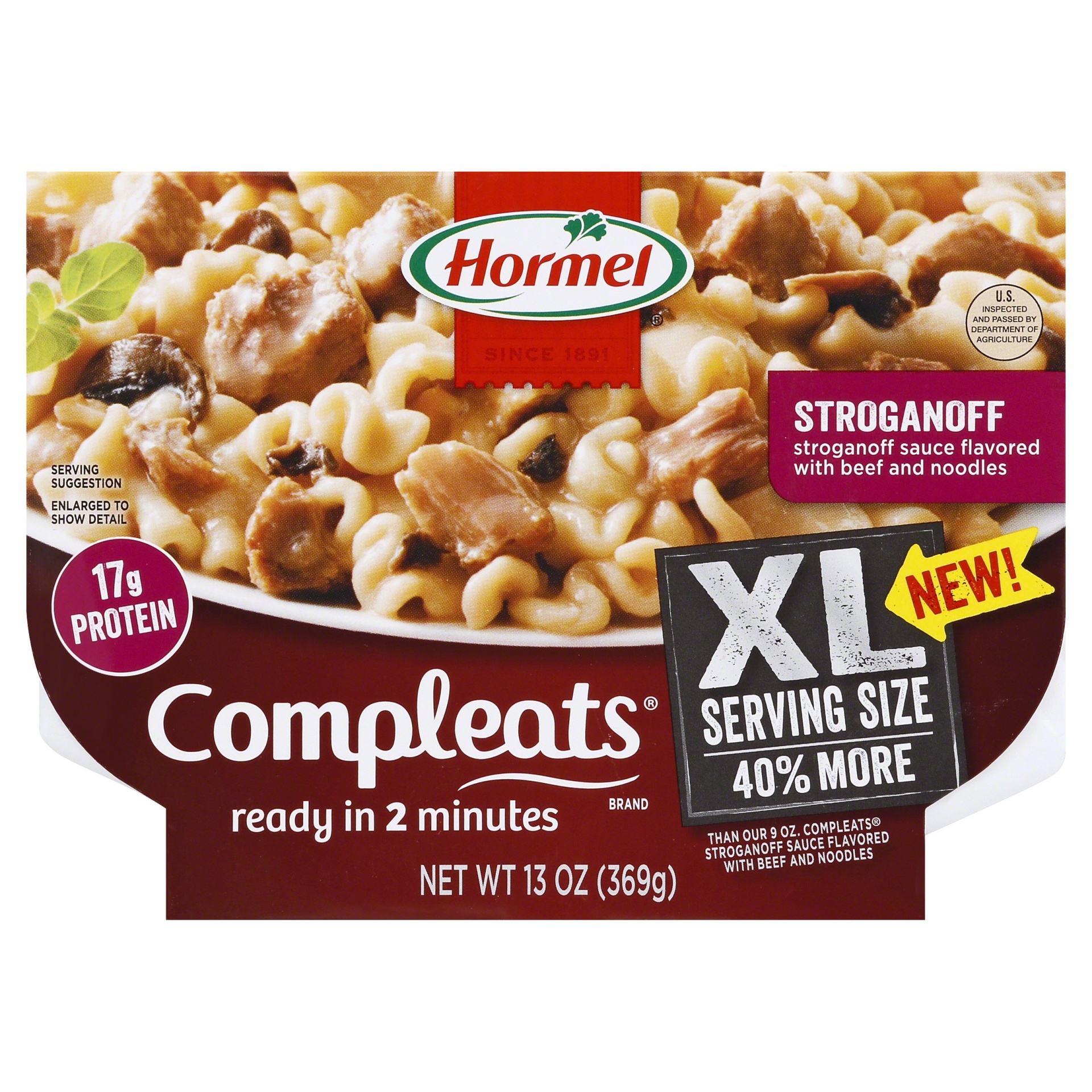 slide 1 of 1, Hormel Compleats XL Serving Size Stroganoff, 13 oz