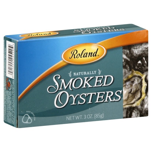 slide 1 of 1, Roland Naturally Smoked Oysters, 3 oz