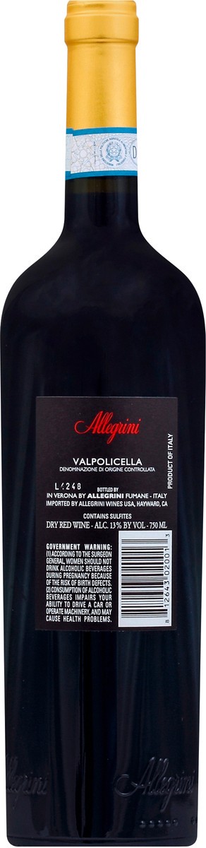 slide 2 of 3, Allegrini Red Wine, 750 ml